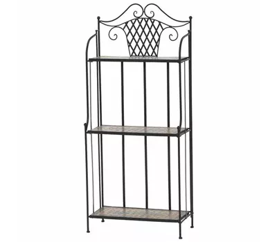 Siena Garden Prato Regal 143cm Eisen/Mosaikoptik 3 Böden 