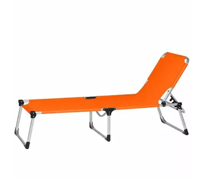 Siena Garden Dreibeinliege XXL silber/orange Aluminium/Textilene  Siena Garden Dreibeinliege XXL silber/orange Aluminium/Textilene