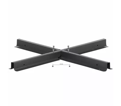 Siena Garden Kreuzständer für Ampelschirme 100x100x6 cm Stahl 