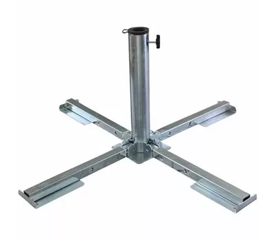 Siena Garden Schirmständer Klappständer, 49,7x49,7x39 cm silber