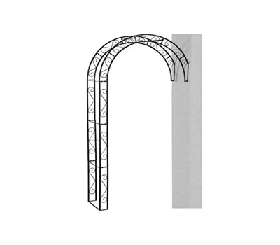 Siena Garden Rosenbogen Cambridge 130x35x245cm schwarz Metall 