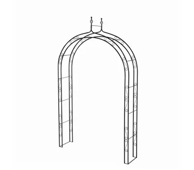 Siena Garden Rosenbogen Oxford 150x36x250cm Grau Metall 