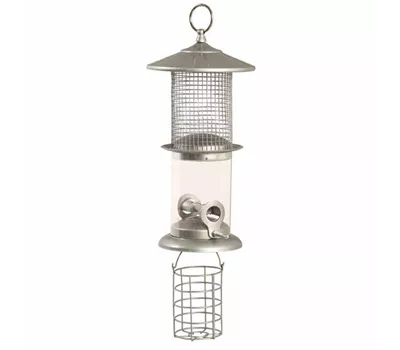 Siena Garden Futtersäule Dreierlei 18x18x50 cm silber Metall