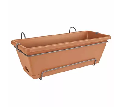 Elho Blumenkasten Barcelona Allin1 50 cm x 20 cm x 17 cm tonrot Kunststoff  Elho Blumenkasten Barcelona Allin1 50 cm x 20 cm x 17 cm tonrot Kunststoff