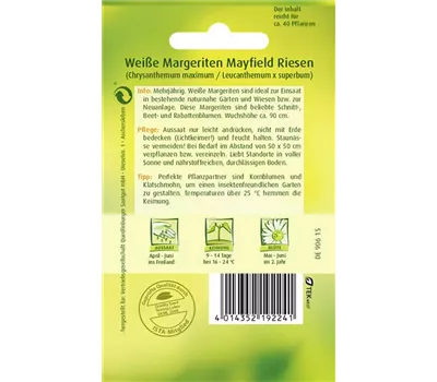 Großblumige Margerite-Samen 'Mayfield Riesen'