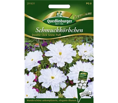 Schmuckkörbchensamen 'Double Click Snow Puff'