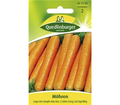 Möhrensamen 'Lange, Rote, Stumpfe ohne Herz 2'