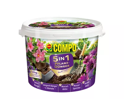 Compo 5in1 Pflanzdünger und mehr  Compo 5in1 Pflanzdünger und mehr