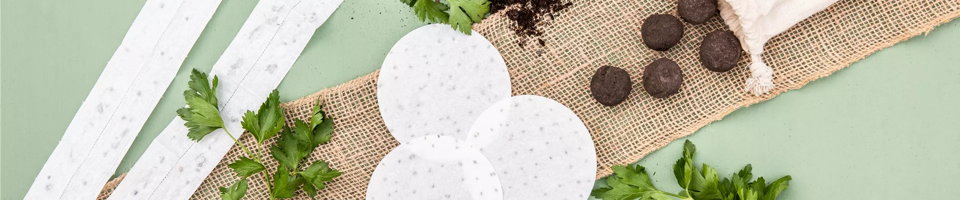 Aussaat - Saatbänder, Saatscheiben und Seedbombs Aussaat - Saatbänder, Saatscheiben und Seedbombs