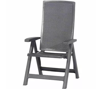 Montreal Klappstuhl graphit Geflechtoptik