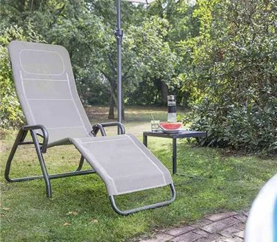 Siena Garden Kippliege Bito Textilbezug in taupe 139 x 72 x 118 cm anthrazit